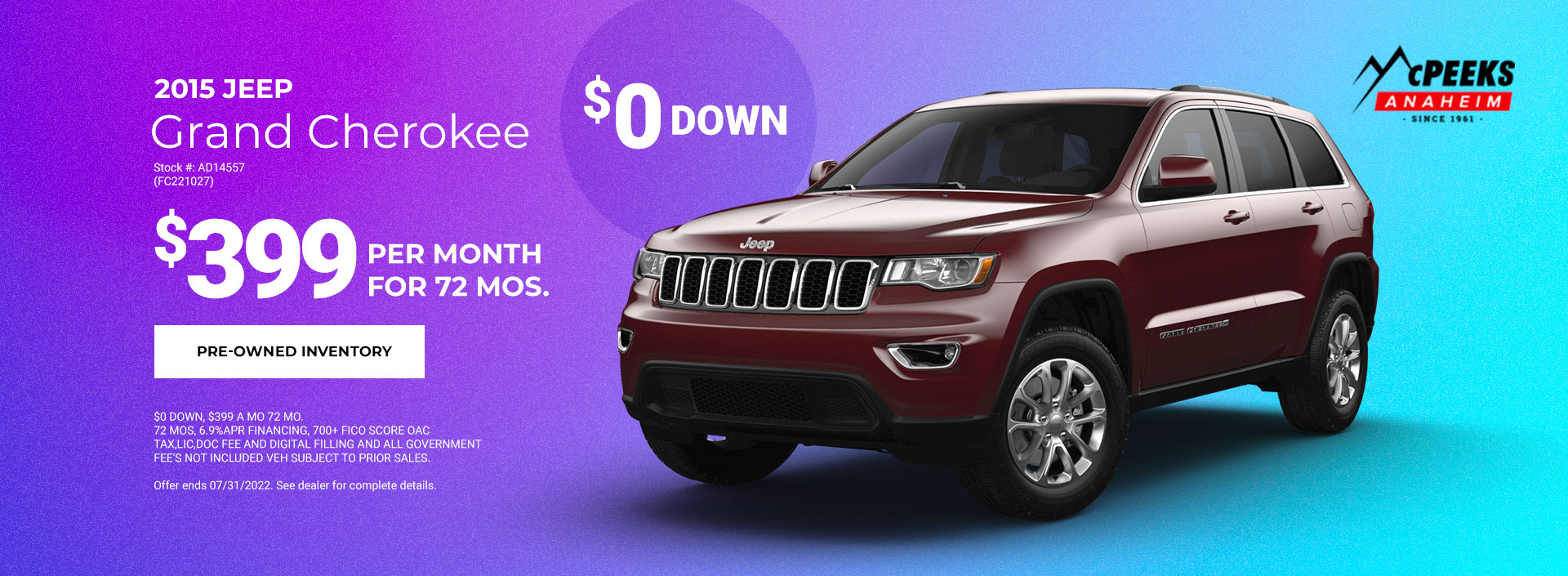 Orange County's Premier Car Dealership McPeek's Chrysler Dodge Jeep Ram of Anaheim